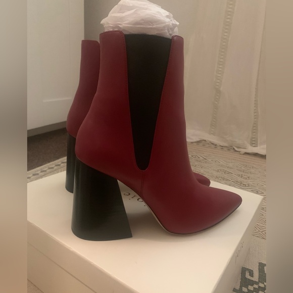 Joie red leather booties - Picture 6 of 11